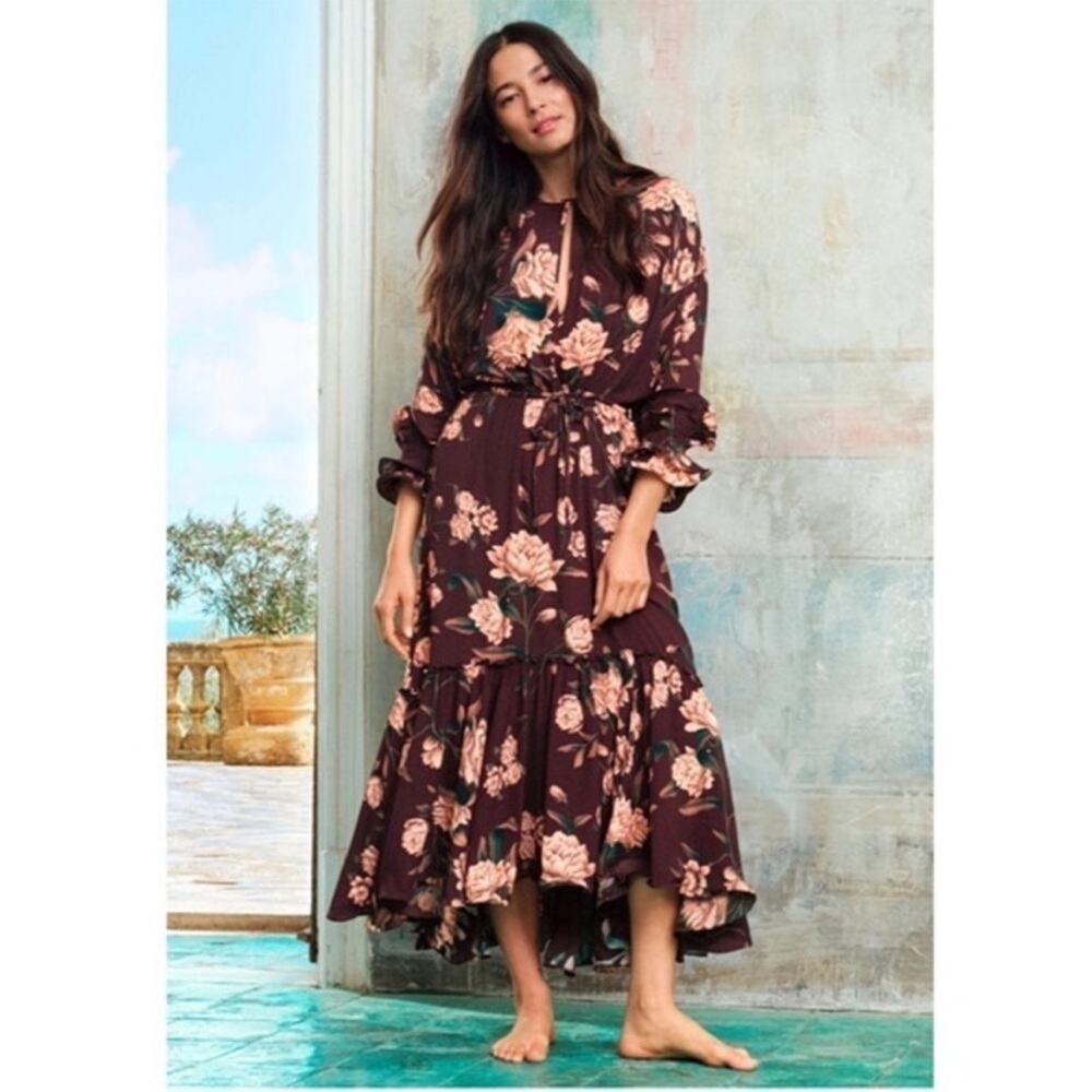 Johanna Ortiz X H&M Cottage core Floral Long Sleeve Dress